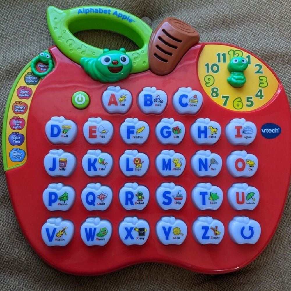 Vtech Alphabet Apple Preschool Letter Counting Learning Toy WORKS